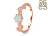 Blue Chalcedony & White Topaz Ring BLX-RDR-2981.