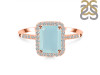 Blue Chalcedony & White Topaz Ring BLX-RDR-3071.