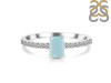Blue Chalcedony & White Topaz Ring  BLX-RDR-3118.