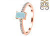 Blue Chalcedony & White Topaz Ring  BLX-RDR-3118.