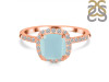 Blue Chalcedony & White Topaz Ring BLX-RDR-3119.