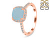 Blue Chalcedony & White Topaz Ring BLX-RDR-3119.