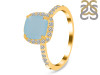 Blue Chalcedony & White Topaz Ring BLX-RDR-3119.