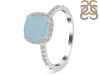 Blue Chalcedony & White Topaz Ring BLX-RDR-3119.