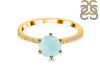 Blue Chalcedony & White Topaz Ring BLX-RDR-3140.