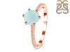 Blue Chalcedony & White Topaz Ring BLX-RDR-3140.