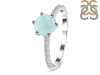 Blue Chalcedony & White Topaz Ring BLX-RDR-3140.
