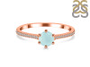 Blue Chalcedony & White Topaz Ring BLX-RDR-3143.