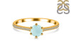 Blue Chalcedony & White Topaz Ring BLX-RDR-3143.