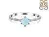 Blue Chalcedony & White Topaz Ring BLX-RDR-3143.