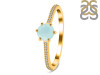 Blue Chalcedony & White Topaz Ring BLX-RDR-3143.
