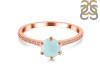 Blue Chalcedony & White Topaz Ring BLX-RDR-3144.