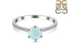 Blue Chalcedony & White Topaz Ring BLX-RDR-3144.