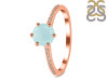 Blue Chalcedony & White Topaz Ring BLX-RDR-3144.
