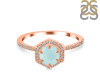 Blue Chalcedony & White Topaz Ring BLX-RDR-3146.
