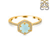 Blue Chalcedony & White Topaz Ring BLX-RDR-3146.