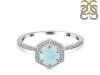 Blue Chalcedony & White Topaz Ring BLX-RDR-3146.