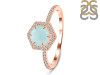 Blue Chalcedony & White Topaz Ring BLX-RDR-3146.