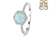 Blue Chalcedony & White Topaz Ring BLX-RDR-3146.