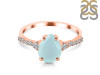 Blue Chalcedony & White Topaz Ring BLX-RDR-3148.