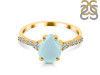 Blue Chalcedony & White Topaz Ring BLX-RDR-3148.