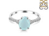 Blue Chalcedony & White Topaz Ring BLX-RDR-3148.