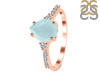 Blue Chalcedony & White Topaz Ring BLX-RDR-3148.