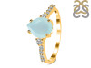 Blue Chalcedony & White Topaz Ring BLX-RDR-3148.