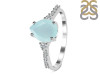 Blue Chalcedony & White Topaz Ring BLX-RDR-3148.