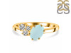 Blue Chalcedony & White Topaz Ring BLX-RDR-3153.