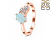 Blue Chalcedony & White Topaz Ring BLX-RDR-3153.