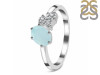 Blue Chalcedony & White Topaz Ring BLX-RDR-3153.