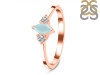 Blue Chalcedony & White Topaz Ring BLX-RDR-3155.