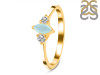 Blue Chalcedony & White Topaz Ring BLX-RDR-3155.