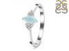 Blue Chalcedony & White Topaz Ring BLX-RDR-3155.
