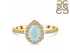 Blue Chalcedony & White Topaz Ring BLX-RDR-3161.