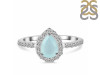 Blue Chalcedony & White Topaz Ring BLX-RDR-3161.
