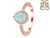 Blue Chalcedony & White Topaz Ring BLX-RDR-3161.