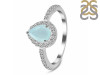 Blue Chalcedony & White Topaz Ring BLX-RDR-3161.
