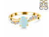 Blue Chalcedony & White Topaz Ring BLX-RDR-3163.