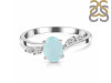 Blue Chalcedony & White Topaz Ring BLX-RDR-3163.