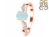 Blue Chalcedony & White Topaz Ring BLX-RDR-3163.