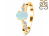 Blue Chalcedony & White Topaz Ring BLX-RDR-3163.