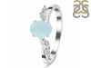 Blue Chalcedony & White Topaz Ring BLX-RDR-3163.