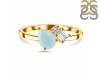 Blue Chalcedony & White Topaz Ring BLX-RDR-3199.