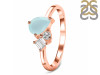 Blue Chalcedony & White Topaz Ring BLX-RDR-3199.