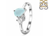 Blue Chalcedony & White Topaz Ring BLX-RDR-3199.