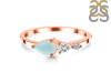 Blue Chalcedony  & White Topaz Ring BLX-RDR-3238.