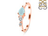 Blue Chalcedony  & White Topaz Ring BLX-RDR-3238.