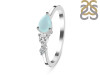 Blue Chalcedony  & White Topaz Ring BLX-RDR-3238.
